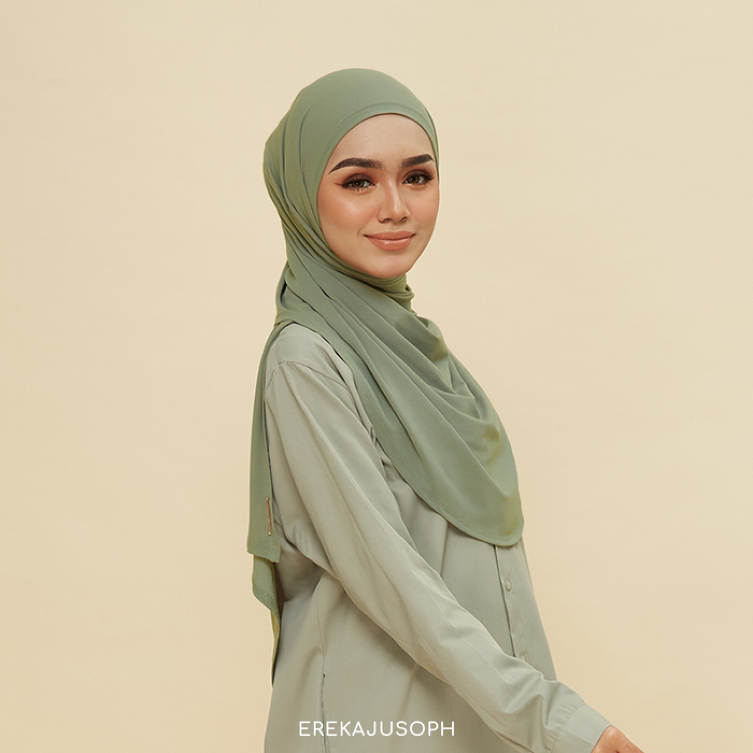 Ereka Jusoph - ROSY (INSTANT SHAWL) - DUSTY SAGE