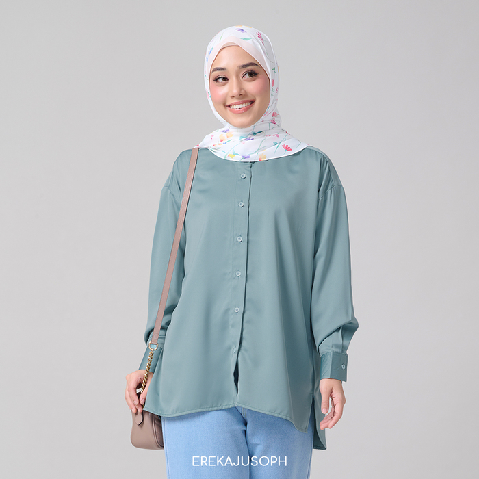 TYRA TOP - DUSTY TEAL