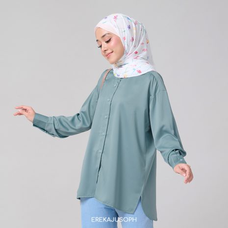 TYRA TOP - DUSTY TEAL