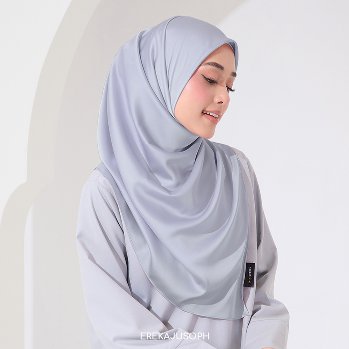 ESTELLA SATIN SQUARE - LAZY GREY