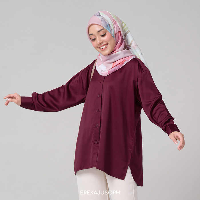 TYRA TOP - MAROON