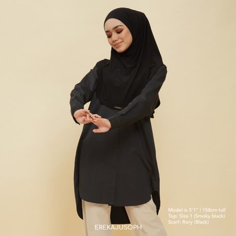 ALYSAA TOP - SMOKEY BLACK